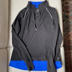 Half zip athletic jacket with color block